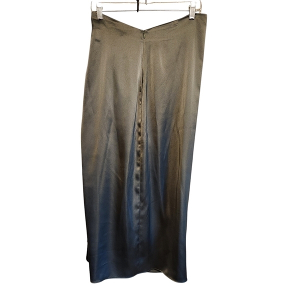 ZARA SATIN KNOTTED MIDI MAXI SKIRT SIZE L - Picture 9 of 14
